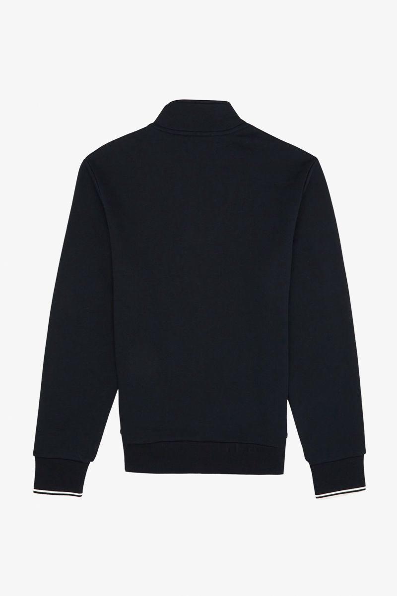 Navy Fred Perry Half Zip Men's Sweatshirts | PH 1585JPQJ